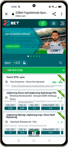 22BET Magyarország mobil alkalmazás
