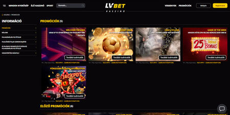 LVbet promóciós oldal